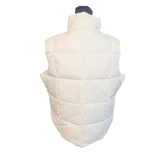 Lands' End Ivory White Goose Down Quilted Puffer Vest Travel Packable Outdoor XL - Picture 2 of 9